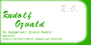 rudolf ozvald business card